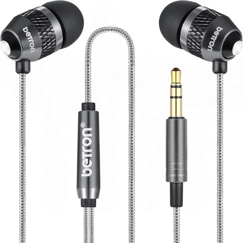 Betron B25 Earphones, Noise Isolating in-Ear Wired Headphones, Black in Saudi Arabia