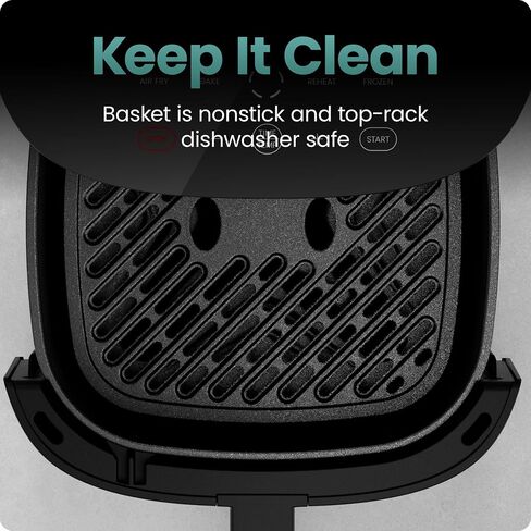 Chefman TurboX 4-in-1 Air Fryer, 5-Quart Airfryer for Extra Crispy Chicken, Fries, Wings, and More, Air Fry, Bake, Reheat, and Frozen Functions, Digital Touch Controls, Dishwasher Safe in Saudi Arabia