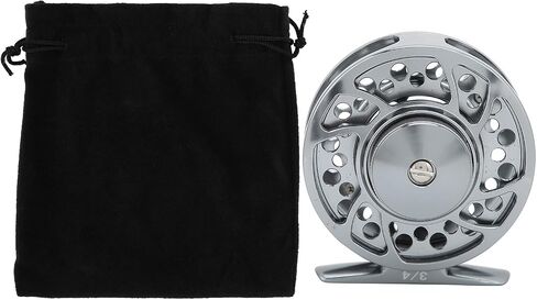 3/4 Fishing Fly Reel CNC Aluminum Alloy Gear Ratio 1:1 Gun Color for Fishing Enthusiasts in Saudi Arabia