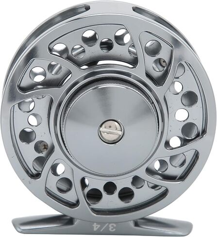 3/4 Fishing Fly Reel CNC Aluminum Alloy Gear Ratio 1:1 Gun Color for Fishing Enthusiasts in Saudi Arabia