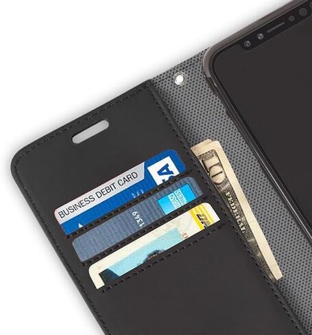حافظة محفظة جلدية من SafeSleeve EMF Blocker لهاتف iPhone 16e/17e، باللون الأسود in Saudi Arabia