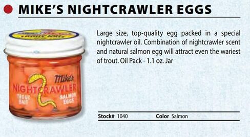 Atlas-Mike's Fishing Trout Bait Salmon Eggs (Nightcraler, Red) in Saudi Arabia