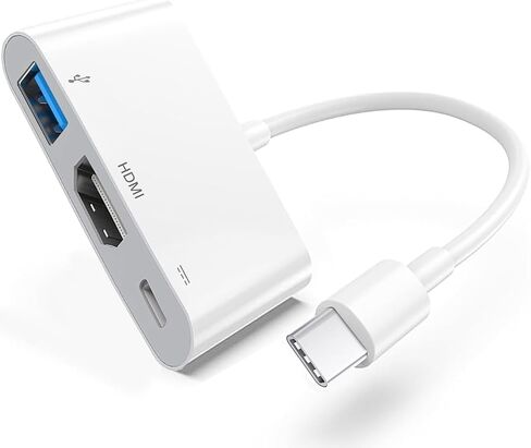 محول USB-C رقمي AV متعدد المنافذ من Apple مع HDMI 8K@60 هرتز ومنفذ شحن USB 3.2 و100 واط لهاتف iPhone 15/16/17، ومحول HDMI من النوع C معتمد من MFi لأجهزة MacBook Pro/Air وiPad Pro وiMac والمزيد (أبيض) in Kuwait