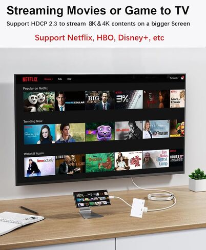 محول USB-C رقمي AV متعدد المنافذ من Apple مع HDMI 8K@60 هرتز ومنفذ شحن USB 3.2 و100 واط لهاتف iPhone 15/16/17، ومحول HDMI من النوع C معتمد من MFi لأجهزة MacBook Pro/Air وiPad Pro وiMac والمزيد (أبيض) in Kuwait