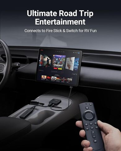 ZUCWO Wireless CarPlay Adapter & Car TV Mate Support Video HDMI Converter for TV Stick/Game Machine, 2-in-1 CarPlay HDMI Multimedia for Cars with Factory Wired CarPlay from 2016, Plug & Play, Black in Saudi Arabia