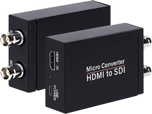 Anber-Tech HDMI to SDI, HDMI to SDI Converter Two SDI Output Audio Embedder Support HDMI 1.3, 3G/ HD-SDI Auto Format Detection Extender for Camera CCTV (Black) in Saudi Arabia