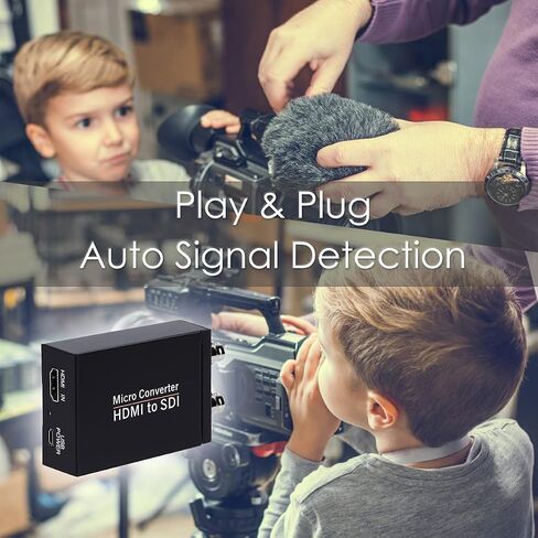 Anber-Tech HDMI to SDI, HDMI to SDI Converter Two SDI Output Audio Embedder Support HDMI 1.3, 3G/ HD-SDI Auto Format Detection Extender for Camera CCTV (Black) in Saudi Arabia