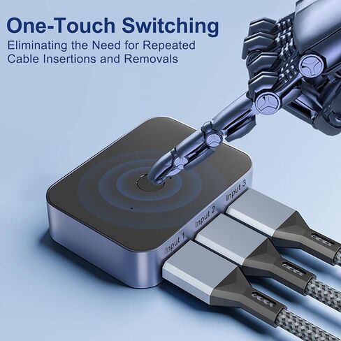Bi-Directional DisplayPort 1.4 Switcher, 3 in 1 Out 8K DP Switcher Box Supports 8K 30Hz / 4K 120Hz Compatible with TVs Monitors Laptops PC Projectors etc in Saudi Arabia
