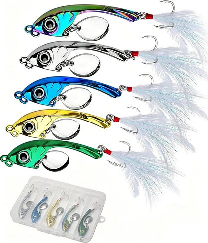 Avlcoaky Trout Spoons Lure 15g Casting Jigging Spoon, 5pcs/Box in Saudi Arabia