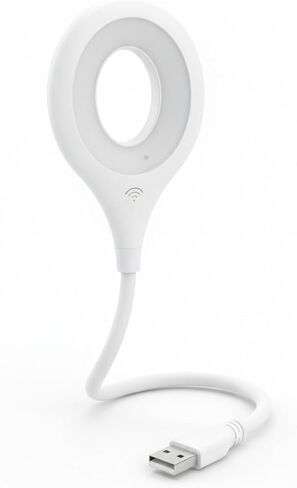 USB Voice-Control Night Light — Plug-in LED Gooseneck Bedside Lamp, 3 Color Modes & 3 Brightness Levels, Voice Activated & Touch Control, Flexible USB Gooseneck for Reading, Nursery & Travel in Saudi Arabia