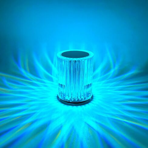 Portable Crystal Table Lamp,3 Color Touch Control Rechargeable Lamp,3-Levels Brightness Room Decor Desk Lamp (16 Color) in Kuwait