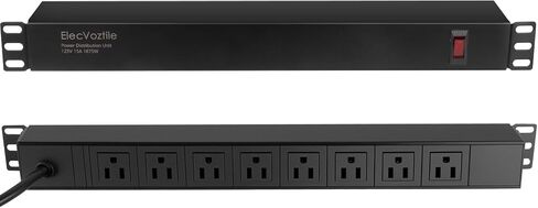 8 Outlet Rack Mount PDU Power Strip, 15A, 125V, 1875W in Saudi Arabia