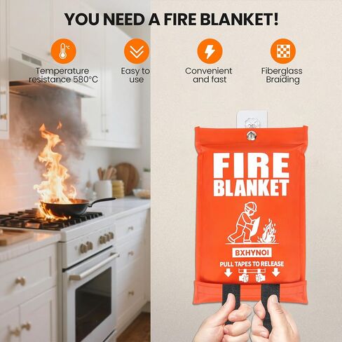 Fire Blanket for Kitchen and Home Camping Car Emergency Survival Safety,40"x 40" in Saudi Arabia