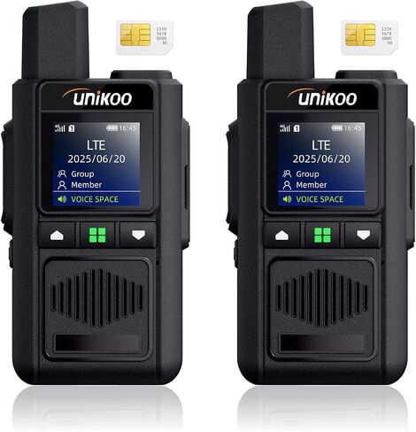 أجهزة راديو 4G LTE PoC، أجهزة اتصال لاسلكية ذات نطاق عالمي غير محدود، حزمة من أجهزة الراديو PTT ثنائية الاتجاه على المستوى الوطني، بيانات مجانية مدفوعة مسبقًا لمدة 10 سنوات، بطاقتي SIM، تنشيط ذاتي سريع ومكالمة جماعية رئيسية واحدة in Kuwait