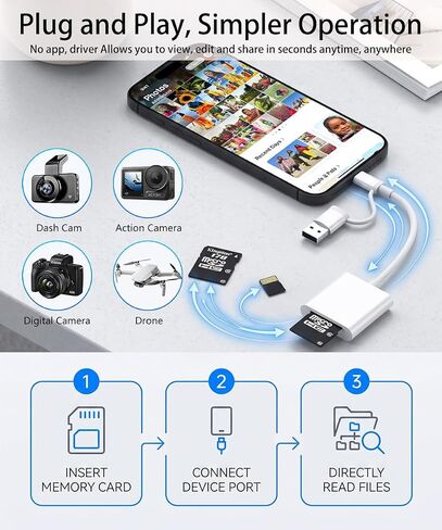 USB C SD Card Reader Micro SD Memory Card Adapter USB Digital Camera Viewer in Saudi Arabia