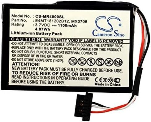 Cameron Sino Battery for Magellan Maestro 4000, Maestro 4000T, Maestro 4010, Maestro 4040, Maestro 4050 PN:Magellan 37-00030-001, E4MT181202B12, MX0708 1100mAh / 4.07Wh in Saudi Arabia