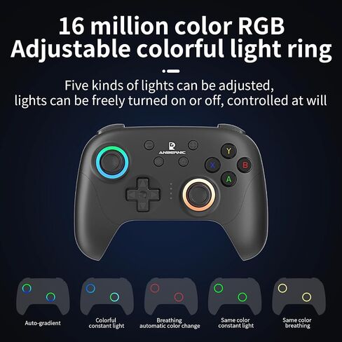 GiipGoop RG P01 Wireless Gaming Controller RG P01 Controllers Gamepad for PC Plug and Play Gaming Gamepad with Hall Effect/Triggers Joystick rg p01 Game Controller Switch/PC/Steam/Android/IOS(Black) in Kuwait