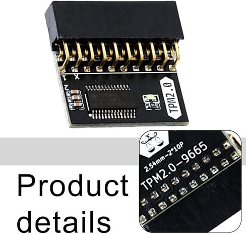 وحدة أمان التشفير TPM 2.0 20-1 Pin 2x10P متوافقة مع اللوحات الأم DDR4 لنظام التشغيل Windows 11 in Kuwait
