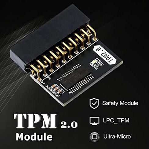 وحدة أمان التشفير TPM 2.0 20-1 Pin 2x10P متوافقة مع اللوحات الأم DDR4 لنظام التشغيل Windows 11 in Kuwait