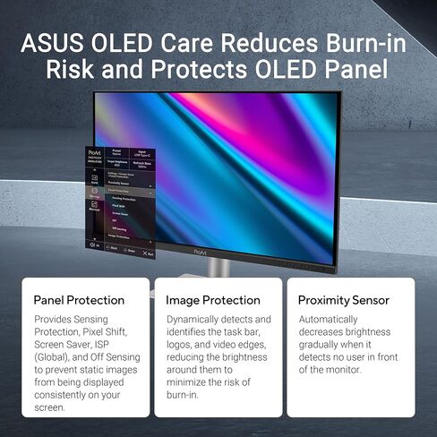 ASUS ProArt Display 27" 4K OLED USB-C Professional Monitor (PA279CDV) – QD-OLED, 120Hz, HDR10, 99% DCI-P3, ΔE < 1.5, Calman Verified, USB-C (96W PD), AutoKVM, Ergonomic Stand, Mac, 3yr Warranty in Saudi Arabia