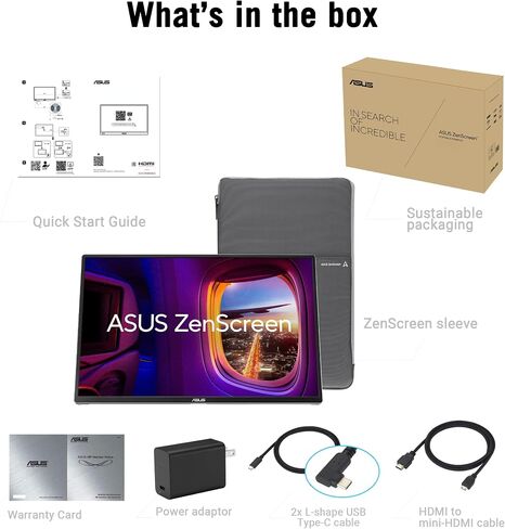 ASUS ZenScreen MQ16FC 15.6 Inch16:10 USB-C OLED Portable Monitor in Saudi Arabia
