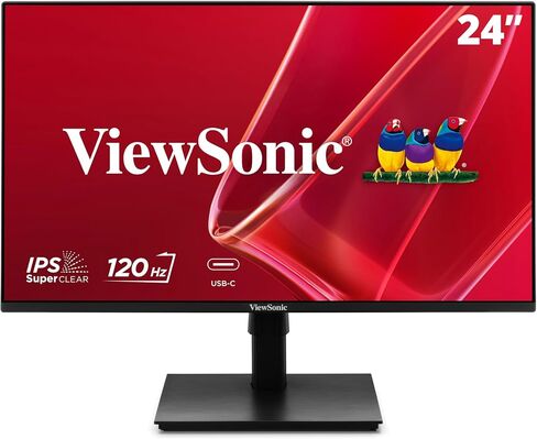 ViewSonic VA2448-MHU 24 Inch 1080p Monitor, IPS Display with 120Hz for Everyday Productivity, Variable Refresh Rate for Home and Office, HDMI, VGA, and USB C Inputs in Saudi Arabia