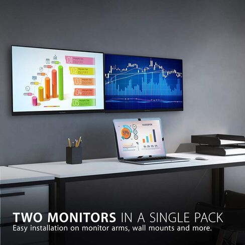 ViewSonic VA2456A-MHD_H2 24 Inch 1080p Dual Pack Head-Only Monitors, IPS Display with 120Hz for Dual-Screen Home and Office Setups, HDMI, DisplayPort, and VGA Inputs in Saudi Arabia