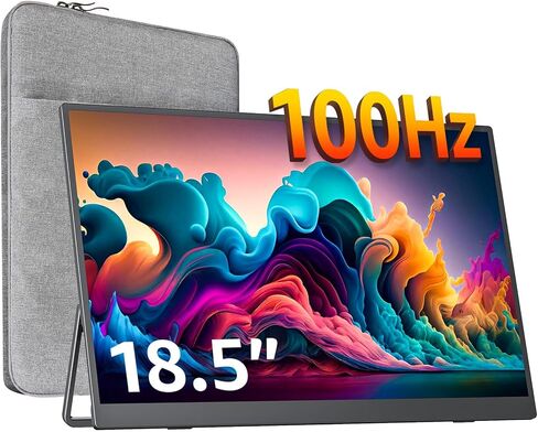 cocopar Portable Monitor IPS Travel Monitor with USB-C HDMI Portable Screen for Laptop MacBook Surface PC PS4/5 External Display with Kickstand, VESA Mountable, 15.6 Inch in Kuwait