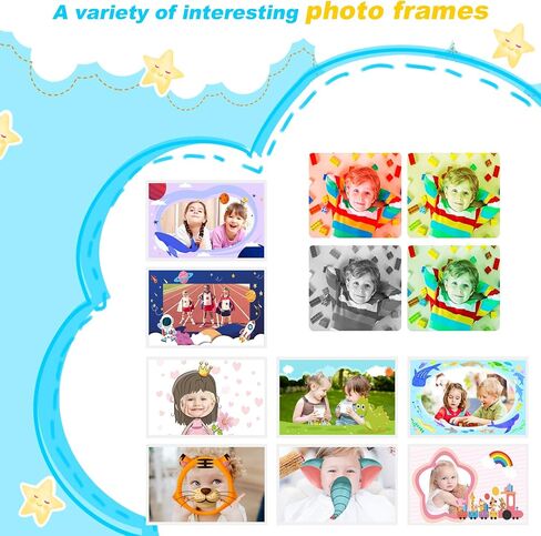 Kids Camera Instant Print 12MP Instant Camera Ink Free Printing Camera for Boys Grils Aged 3-10 Selfie Camera for Kids 3-12 Year Old Boys Girls Gifts Blue in Saudi Arabia