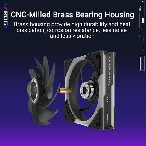 ASUS ROG Eurux GR120 ARGB Reverse PWM Fan Single Pack 120mm PWM, 2200RPM, Patented Daisy-Chain, Custom Lighting Effects in Saudi Arabia