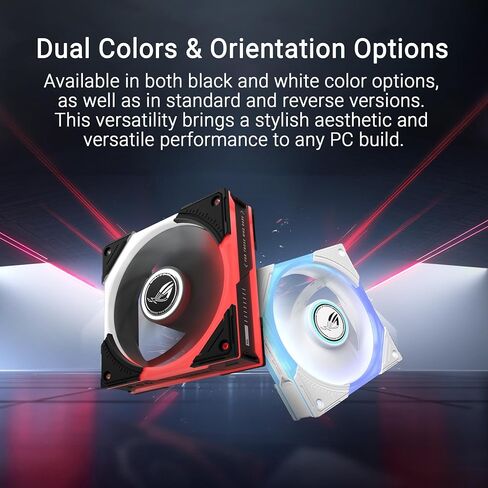 ASUS ROG Eurux GR120 ARGB Reverse PWM Fan Single Pack 120mm PWM, 2200RPM, Patented Daisy-Chain, Custom Lighting Effects in Saudi Arabia