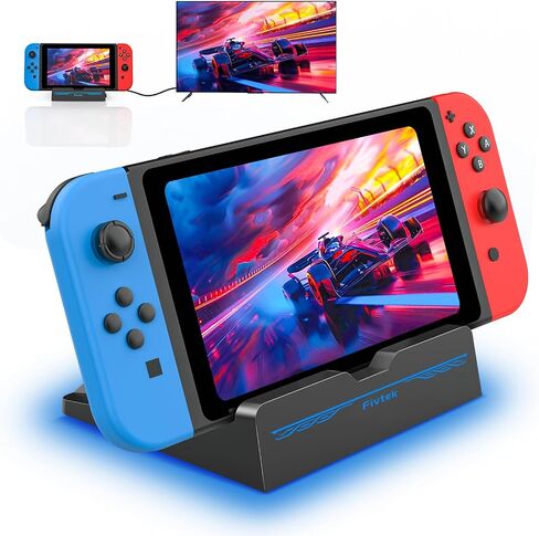 Switch TV Dock Station Compatible for Nintendo Switch/Switch OLED, Switch Station with LAN PORT/4K HDMI/1080P/60Hz Output, Compatible with Official Switches Docking Stand (1000Mbps Ethernet Port) in Saudi Arabia