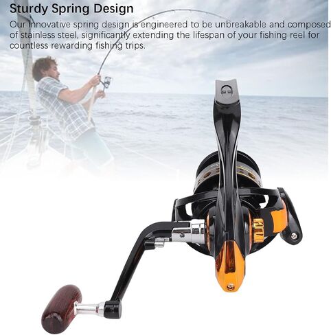 Robust Framework Fishing Reel with Stainless Steel Gear Rod for Tough Fishing Conditions in Saudi Arabia