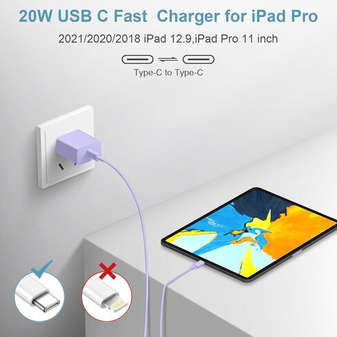 iPhone 17 16 15 Charger Fast Charging USB C Charger Block 2-Pack Type C Chargers iPhone 17 Chargers 6FT Cord for iPhone 17/17 Plus/17 Pro/17 Pro Max/16/16 Plus/16 Pro/16 Pro Max/15/15 Pro Max in Kuwait