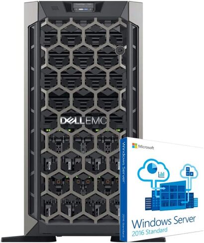 Dell PowerEdge T640 Tower Server with 2 Intel Silver 8-Core CPUs, 128GB DDR4 RAM, 1.6TB Enterprise SAS SSDs, RAID, Windows 2016 (Renewed) in Saudi Arabia