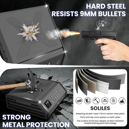 Biometric Gun Safe with LCD Display, Fingerprint Pistol Safe in Saudi Arabia
