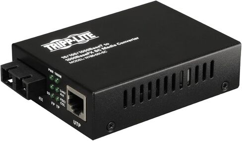 Tripp Lite Network Copper RJ45 Ethernet to Fiber SC Duplex Multimode Cable Extender Converter, 1310nm Wavelength, Power Over Ethernet+, Gigabit, Extend 1.2 Mi / 2 Km, 2-Year Warranty (N785-P01-SC-MM2) in Saudi Arabia