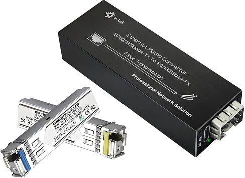 Elenzk Micro Gigabit Media Converter with 1310nm SMDF 20KM SFP Module in Kuwait