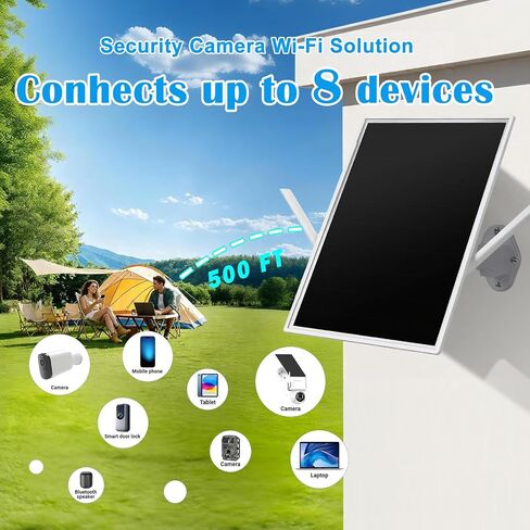 Solar WiFi Extender Signal Booster Outdoor, Long Range up to 500-feet, Internet 2.4G WiFi, 15W Solar Panel, 26000mAh Battery, IP65 Waterproof, Solar Powered WiFi Extender for Garden, Farm & Ranch in Kuwait