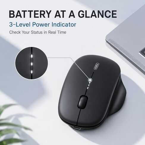 INPHIC Wireless Mouse for Laptop, 2.4G Rechargeable Computer Mouse 2400DPI in Kuwait