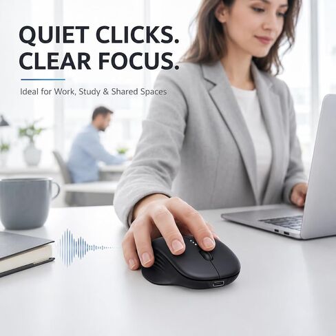 INPHIC Wireless Mouse for Laptop, 2.4G Rechargeable Computer Mouse 2400DPI in Kuwait