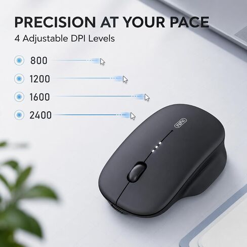 INPHIC Wireless Mouse for Laptop, 2.4G Rechargeable Computer Mouse 2400DPI in Kuwait