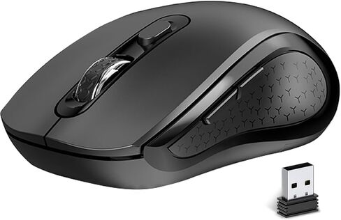Wireless Mouse Ergonomic, Silent Computer Mouse with Side Buttons - Black in Kuwait