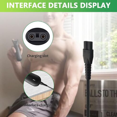 Bouge Charger Cord Compatible with Manscaped Lawn Mower 3.0/2.0 Best Electric Manscaping Groin Hair Trimmer, Replacement manscape 3.0 Power Cord in Kuwait