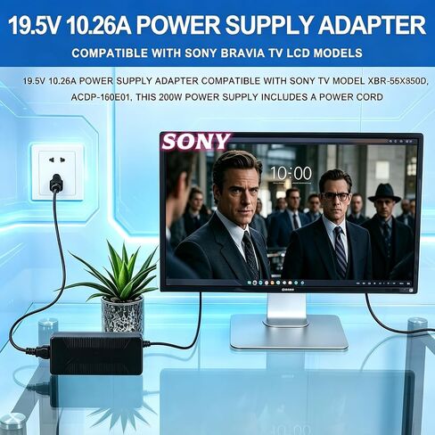 for Sony acdp-240e01 19.5V10.26A AC/DC Adapter Compatible with Bravia LCD TV KD-65XD8505, 200W Power Supply Cord Cable PS Wall Home Charger Mains PSU.Replace Part Number ACDP-160D01 in Saudi Arabia