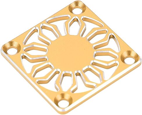 RC Fan Cover, Durable Aluminum Alloy Protective Case for RC Cars, 30 x 30 mm, 1 Piece (Gold) in Saudi Arabia