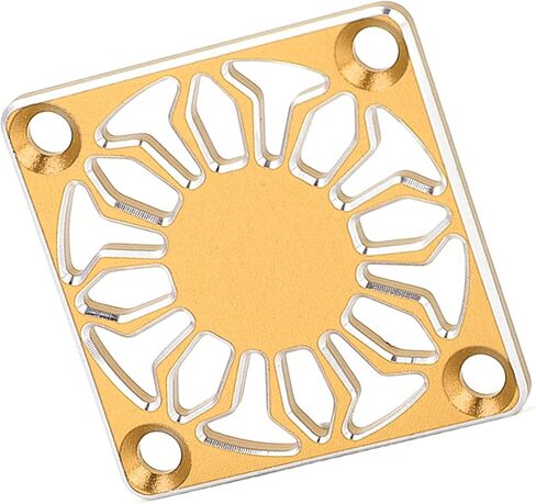 RC Fan Cover, Durable Aluminum Alloy Protective Case for RC Cars, 30 x 30 mm, 1 Piece (Gold) in Saudi Arabia