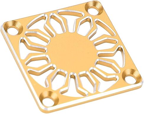 RC Fan Cover, Durable Aluminum Alloy Protective Case for RC Cars, 30 x 30 mm, 1 Piece (Gold) in Saudi Arabia