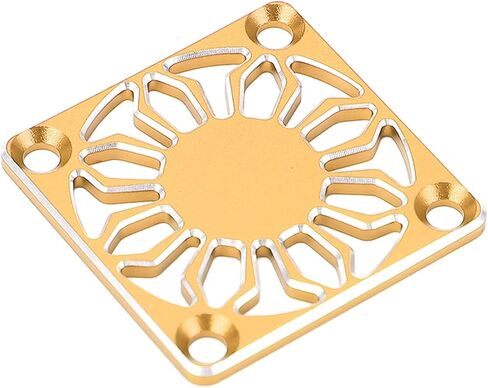 RC Fan Cover, Durable Aluminum Alloy Protective Case for RC Cars, 30 x 30 mm, 1 Piece (Gold) in Saudi Arabia