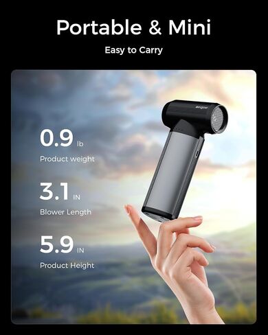 EG evoger Electric Air Duster,180000RPM Super Power Handheld Cordless Air Duster 6000mAh 3-Gear Adjustable Dust Blower for Computer, Keyboard,Outdoor, House, Car in Kuwait